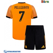 Fotballdrakt Barn AS Roma Lorenzo Pellegrini #7 Bortedraktsett 2025-26 Kortermet (+ Korte bukser)